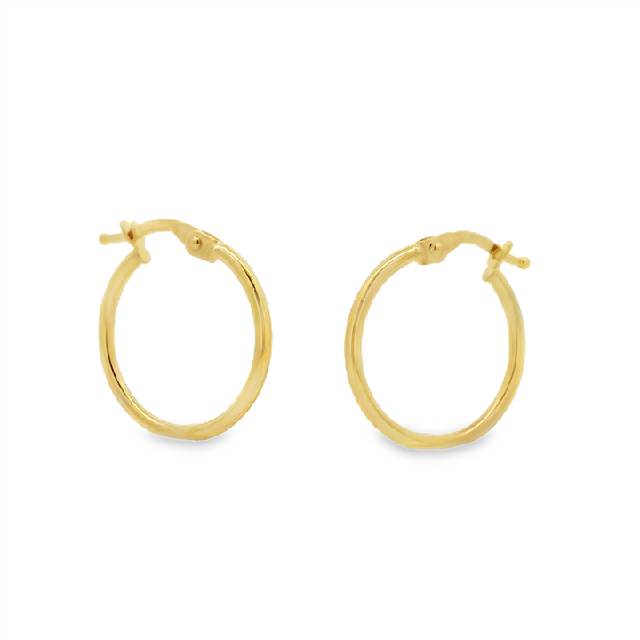 14K Yellow Gold Hoops 1.5x15mm – 0.8g