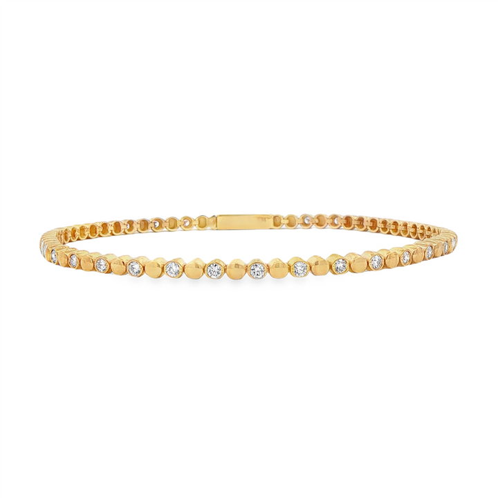 14K Yellow Gold 2.8mm Natural Diamond Tennis Bracelet – 0.94ctw.