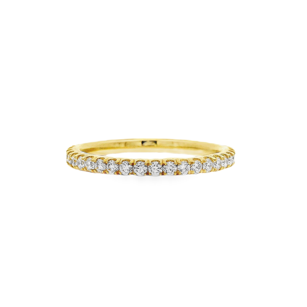18K Yellow Gold Natural Diamond Eternity Band – 0.55ctw.