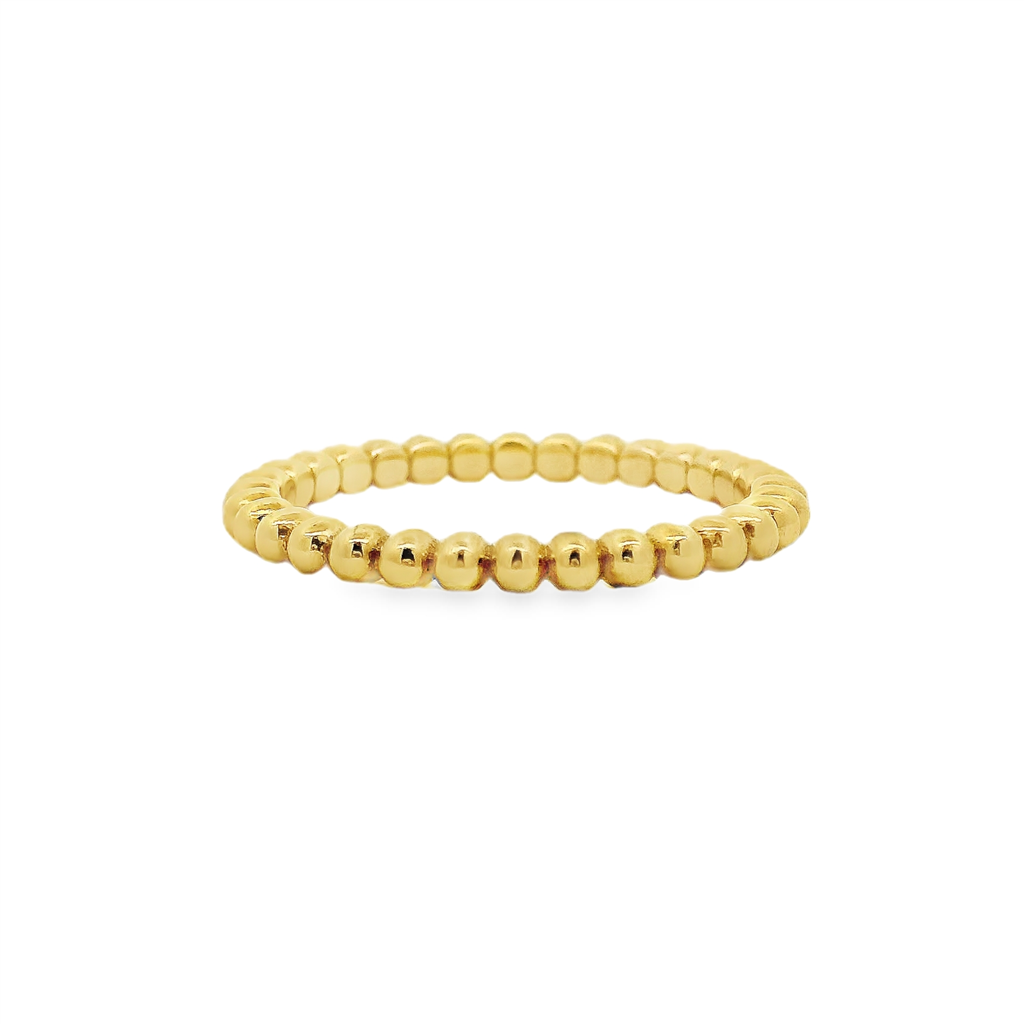 14K Yellow Gold Beaded Band – 1.95mm, 2.3g