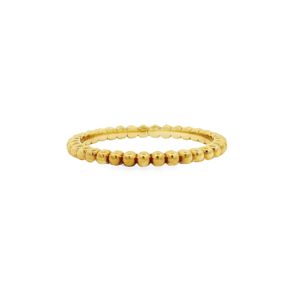 14K Yellow Gold Beaded Band – 1.95mm, 2.4g
