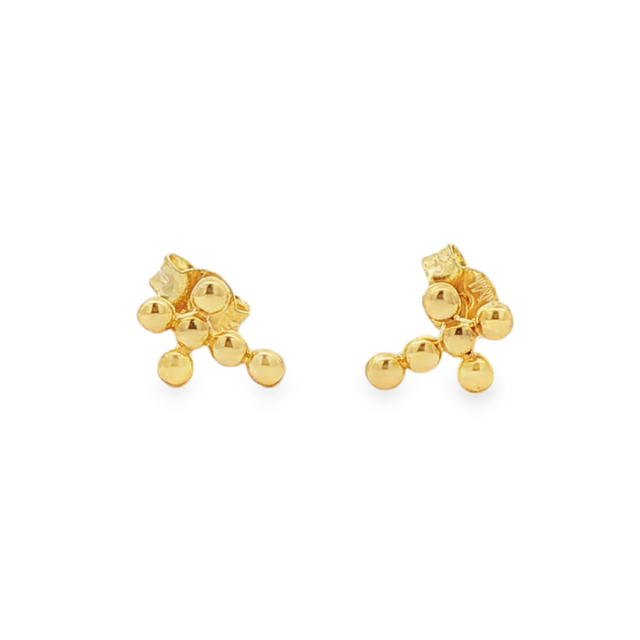 14K Yellow Gold Cross Stud Earrings – 1.1g