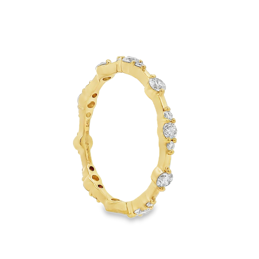 14K Yellow Gold "Whisper Band" Lab Grown Diamonds – 0.58ctw.