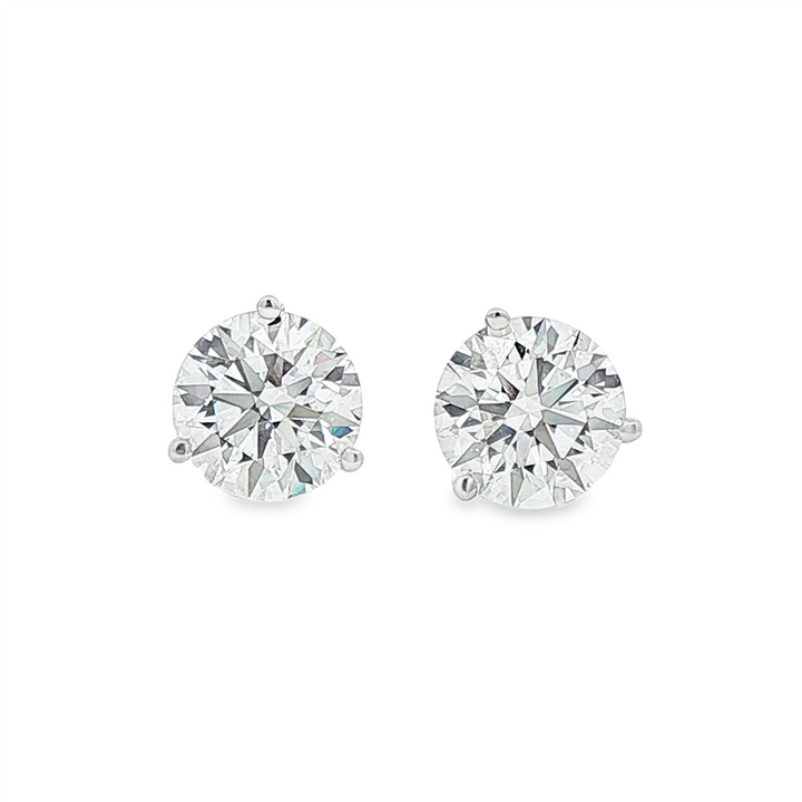 14K White Gold Lab Diamond Stud Earrings – 5.06ctw.