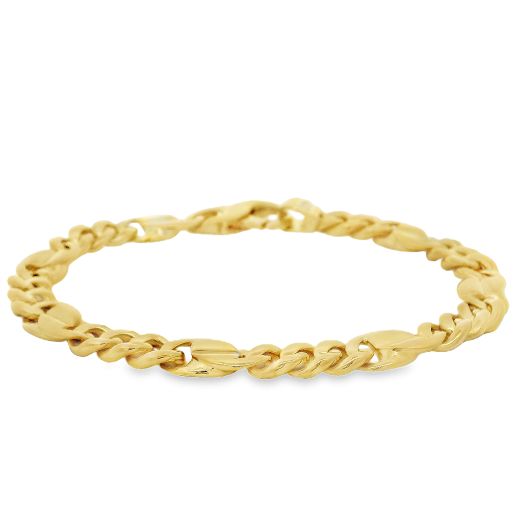 18K Yellow Gold Estate Fancy Link Bracelet – 45.5g