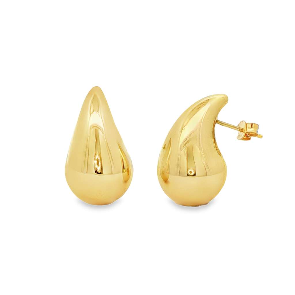 14K Yellow Gold Medium Light Drop Post Earrings – 4g