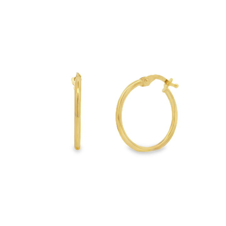 14K Yellow Gold Hoops 1.5x15mm – 0.8g