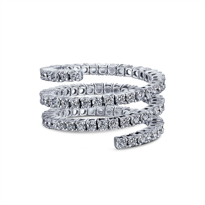 18K White Gold Flexible Eternity Band – 1.89ctw.