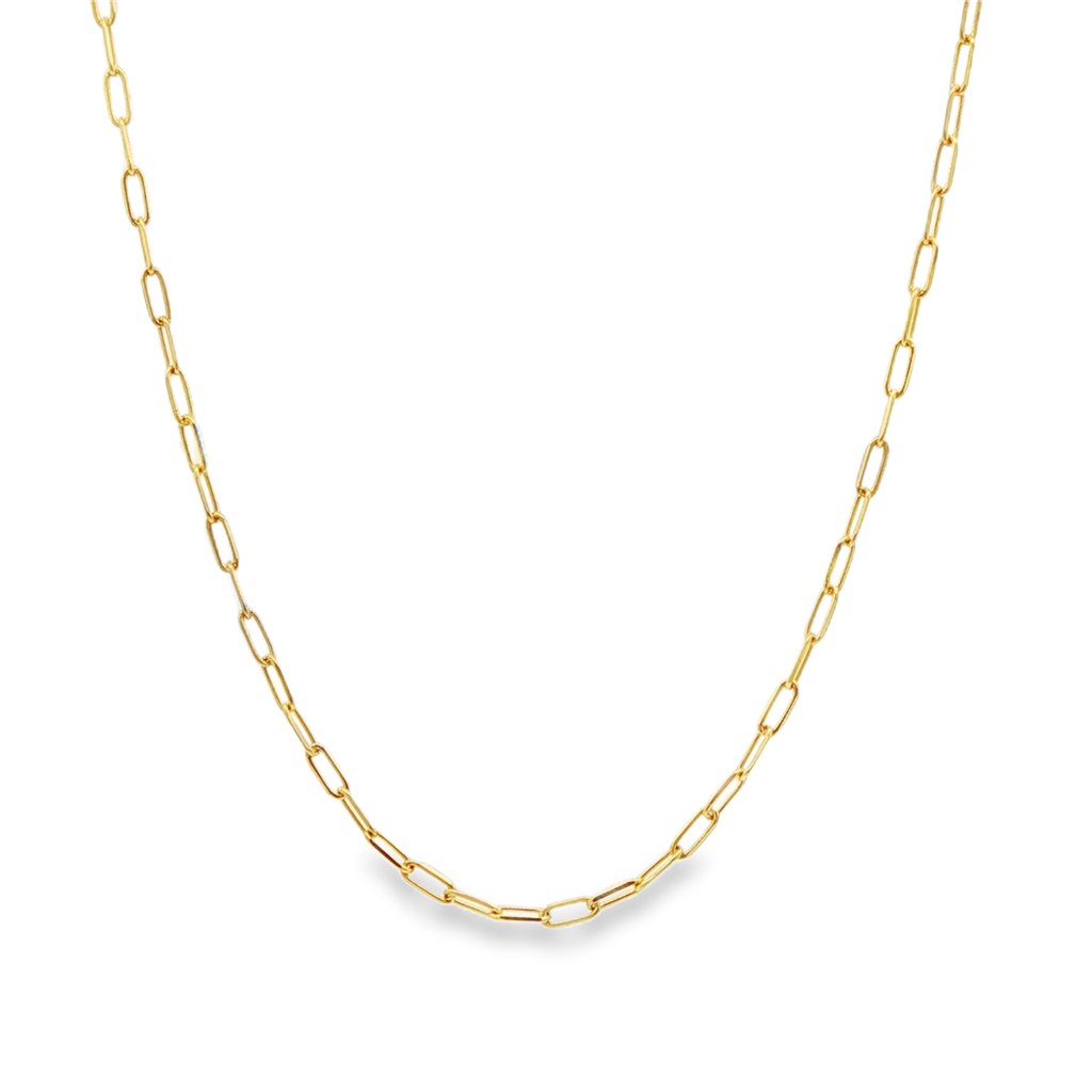 14KY Long Link Chain – 20", 1.5 x 3.8mm, 2.2g