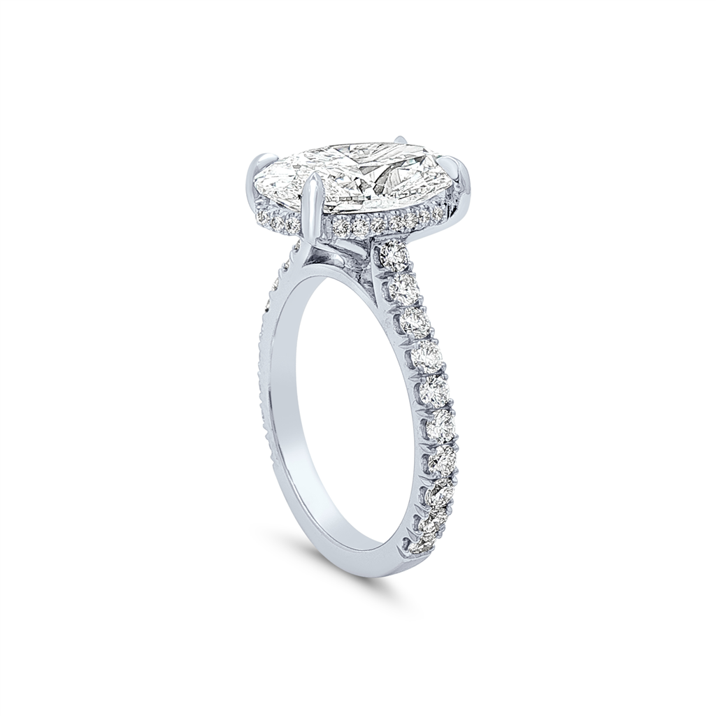 14K White Gold Lab Diamond Semi-Mount Engagement Ring – 0.71ctw.