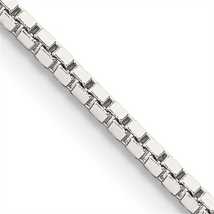 Sterling Silver Box Chain Necklace – 1.5mm, 24"