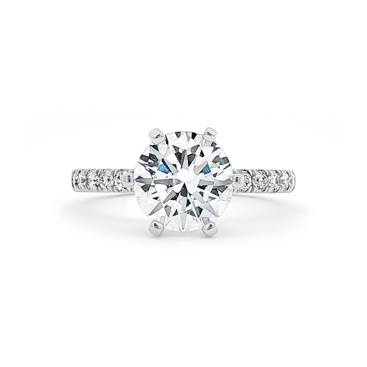 14K White Gold Lab Grown Diamond Semi-Mount Engagement Ring