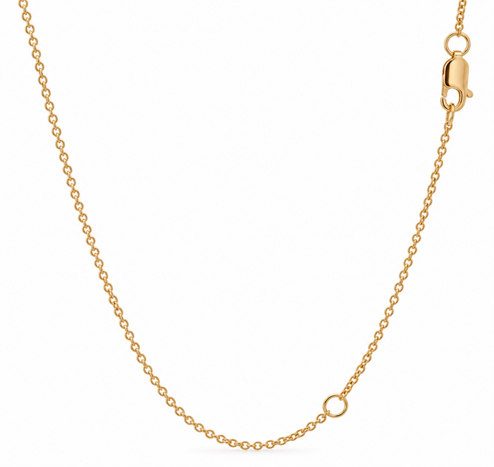 14K Yellow Gold Natural Diamond Open Square Necklace with Bezel Accent – 0.40ctw