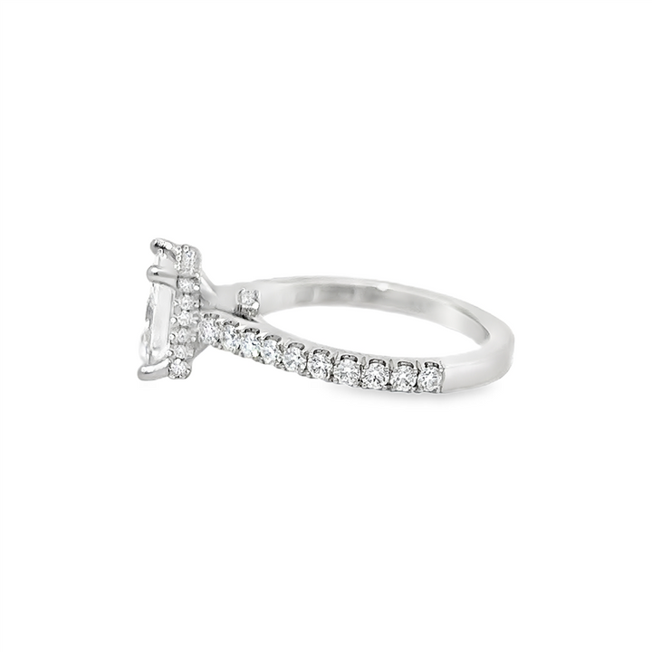 Platinum Cathedral Diamond Semi-Mount Engagement Ring – 0.56ctw.