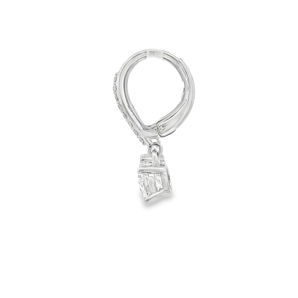 14K White Gold Lab-Grown Diamond Dangle Earrings – 2.30ctw.