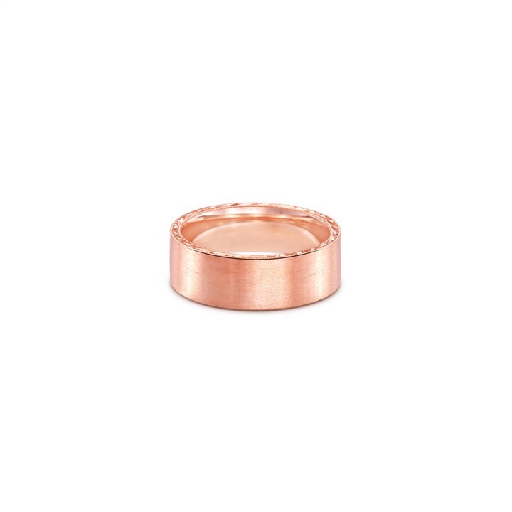 14K Rose Gold 7mm Men's Wedding Band