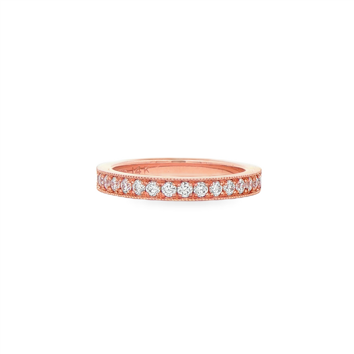 14K Rose Gold Diamond Half Anniversary Band – 0.22ctw
.