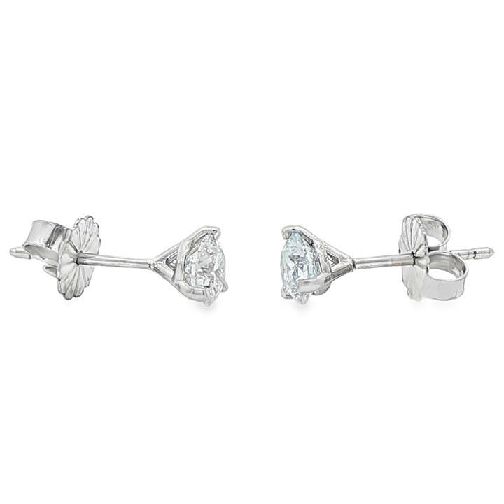 14K White Gold Lab Grown Diamond Stud Earrings – 0.74ctw.