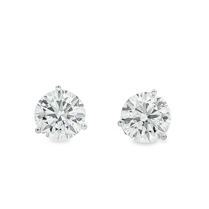 14K White Gold Lab Grown Diamond Stud Earrings – 5.16ctw.