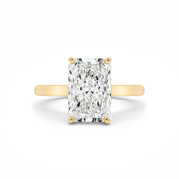 14K Yellow Gold Semi-Mount Engagement Ring (Radiant)
