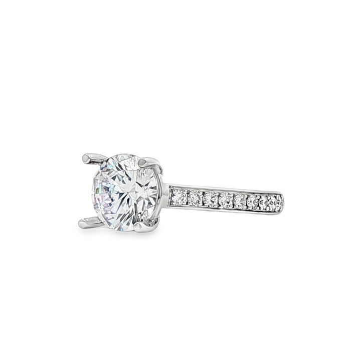 14K White Gold Lab-Grown Diamond Semi-Mount Engagement Ring – 0.31ctw