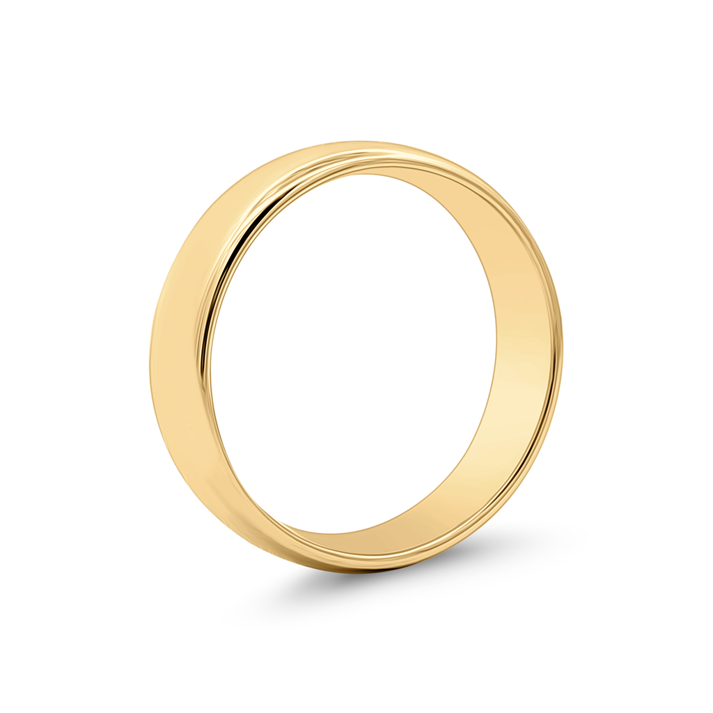 14K Yellow Gold 6.5mm Euro Comfort Fit Men’s Band