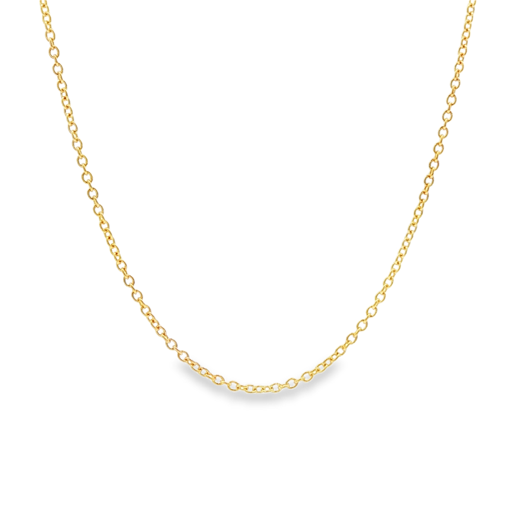 14K Yellow Gold Rolo Chain – 1.4mm | 16-18" | 2.3g