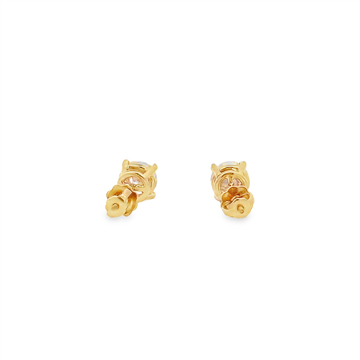 14K Yellow Gold Natural Diamond Stud Earrings – 1.25ctw.