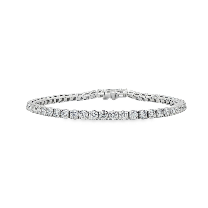 14K White Gold Lab-Grown Diamond Tennis Bracelet – 5.56ctw.