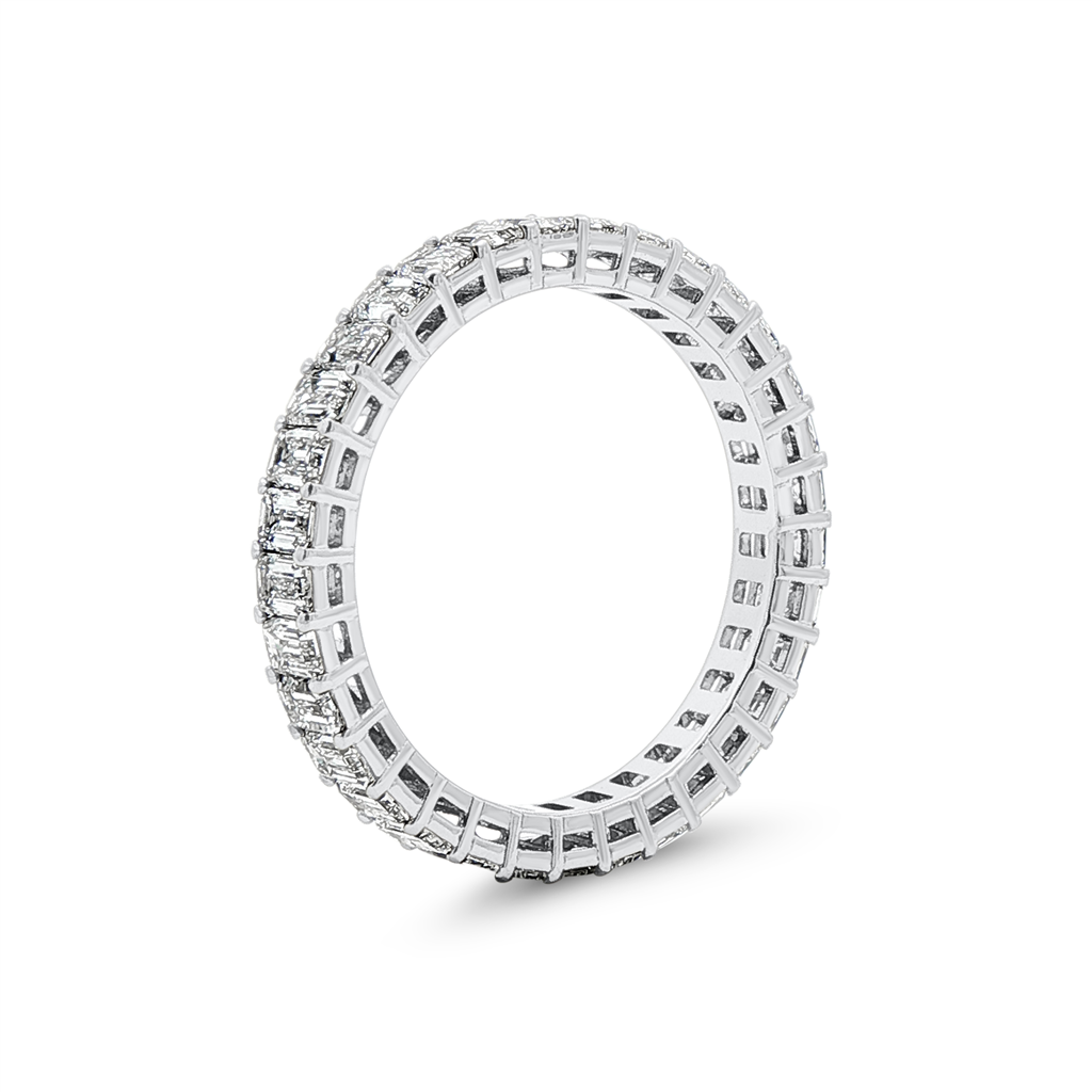 Platinum Lab Grown Diamond Emerald Cut Band – 2.50ctw