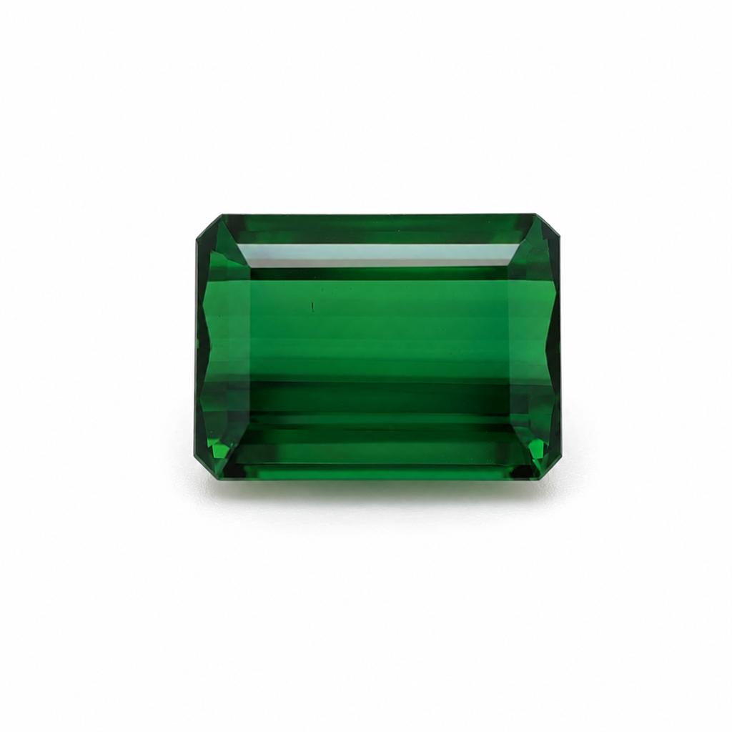 8.73 Ct Green Tourmaline Emerald Cut – 14.02 x 10.05mm