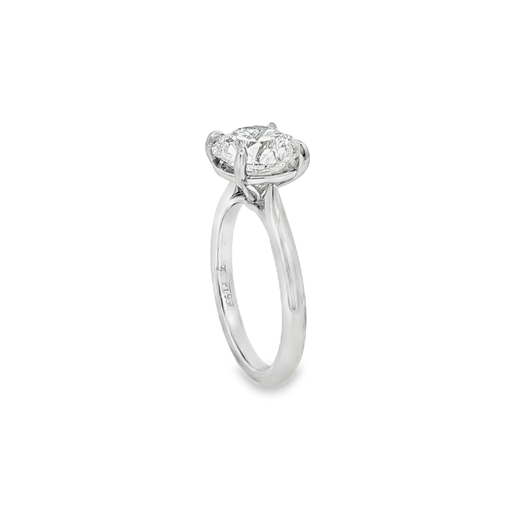 Platinum Solitaire Semi-Mount Engagement Ring
