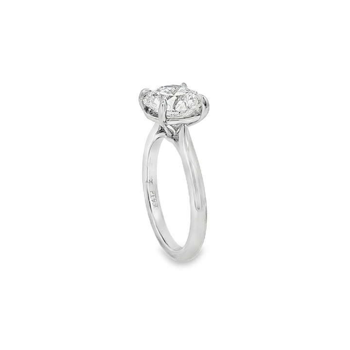 Platinum Solitaire Semi-Mount Engagement Ring