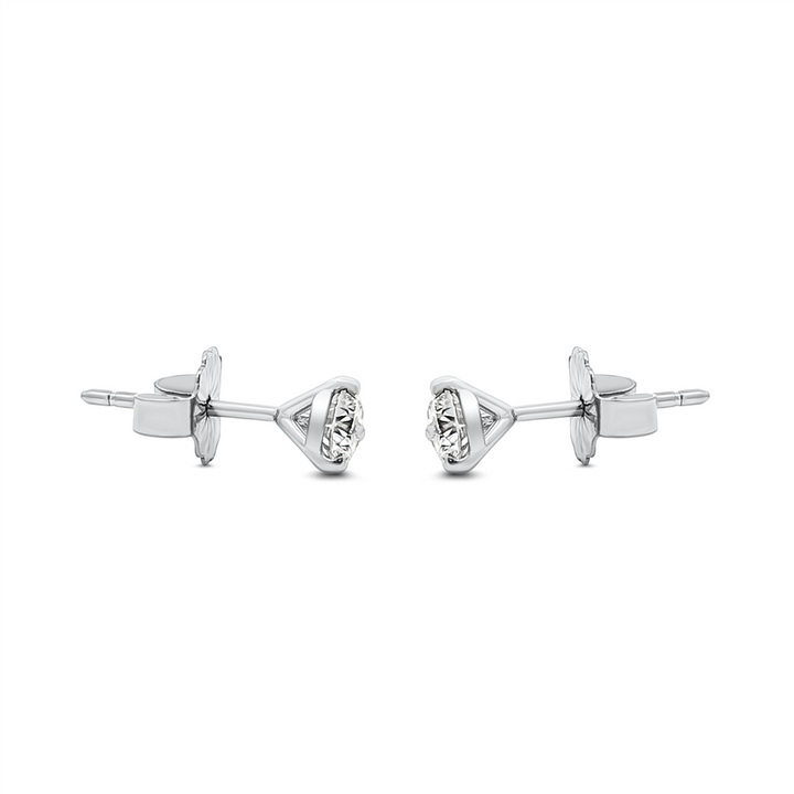 14K White Gold Lab-Grown Diamond Martini Stud Earrings – 0.50 CTW