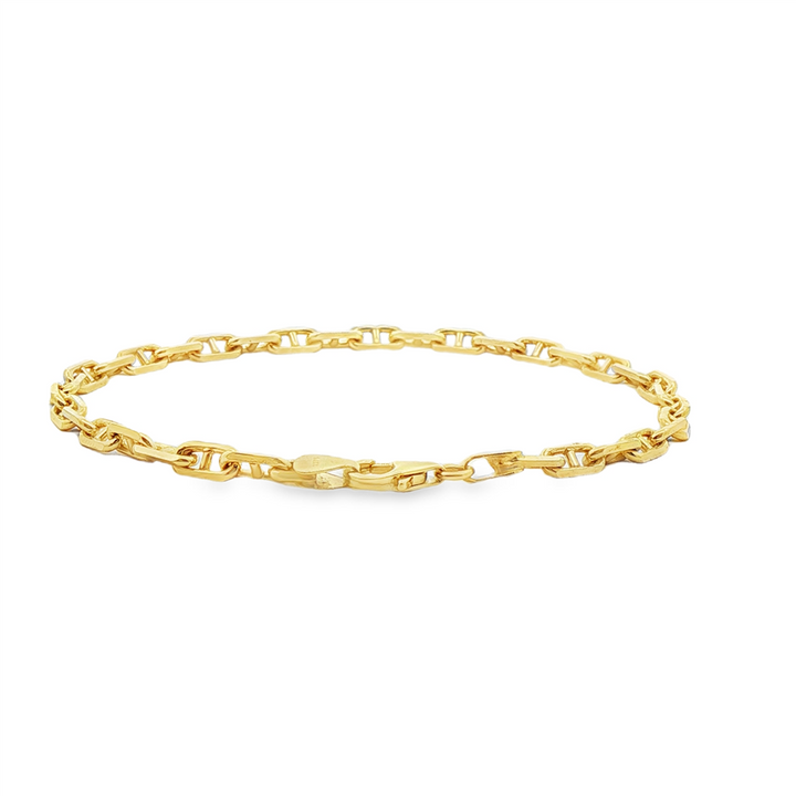 14K Yellow Gold Marine Anchor Chain Bracelet – 4.1mm, 8" (8.1g)