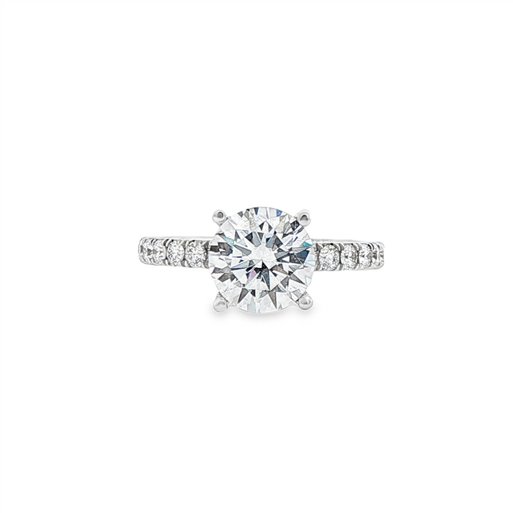 14K White Gold Lab-Grown Diamond Semi-Mount Engagement Ring – 0.54ctw.