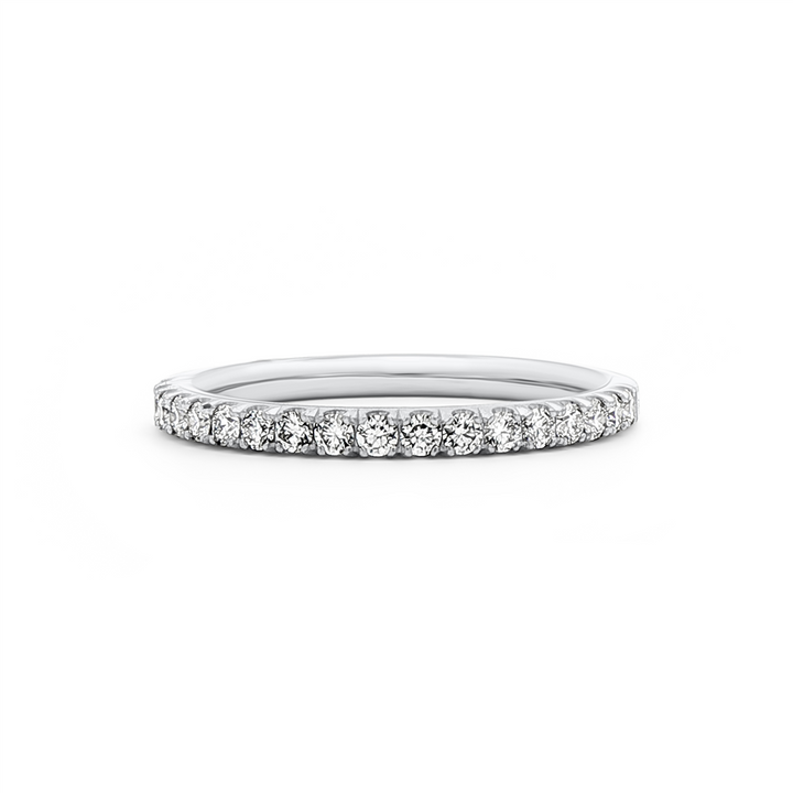 14K White Gold Natural Diamond Eternity Band – 0.60ctw.