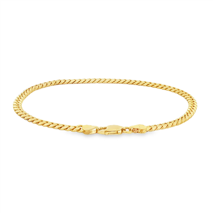 14K Yellow Gold Miami Cuban Bracelet – 3.3mm, 7", 6.4g
