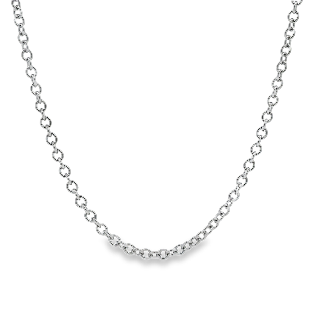 14K White Gold 2.3mm Rolo Chain - 18"