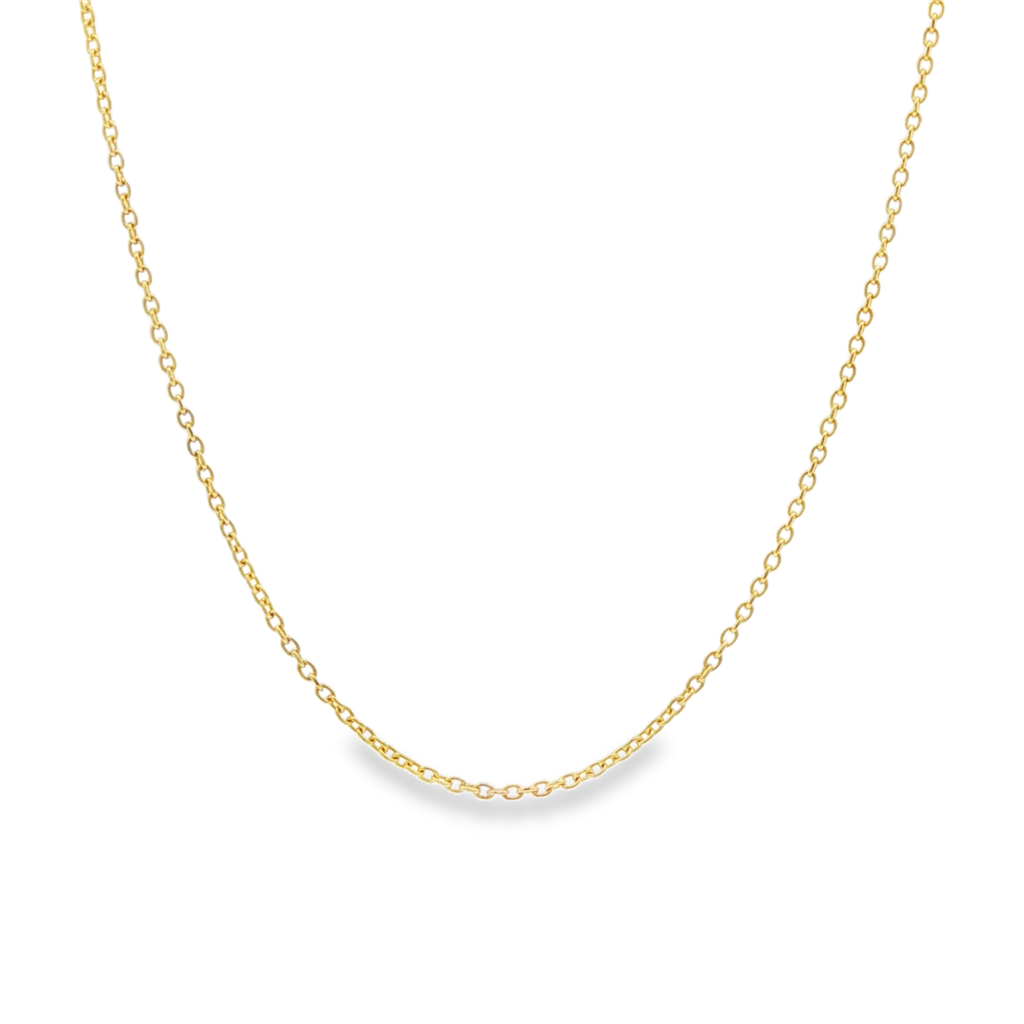 14K Yellow Gold Rolo Chain – 1.3mm | 2.2g
