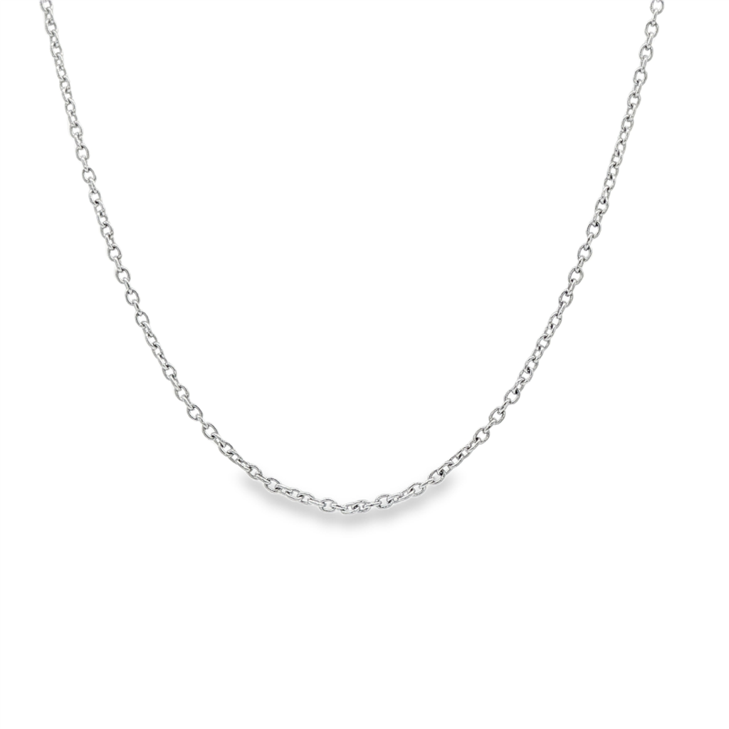 14K White Gold Rolo Chain – 1.2mm | 16" | 1.6g