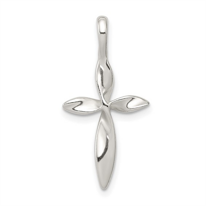Sterling Silver Twisted Cross Pendant – 25 × 12mm