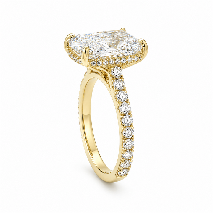 14K Yellow Gold Lab-Grown Diamond Semi-Mount Engagement Ring – 0.69 CTW