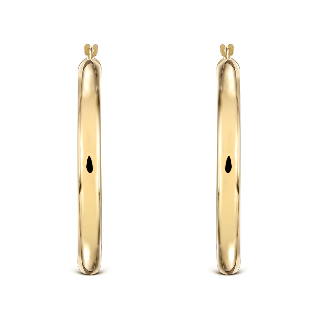 14K Yellow Gold Light Hoop Earrings (4x30mm)