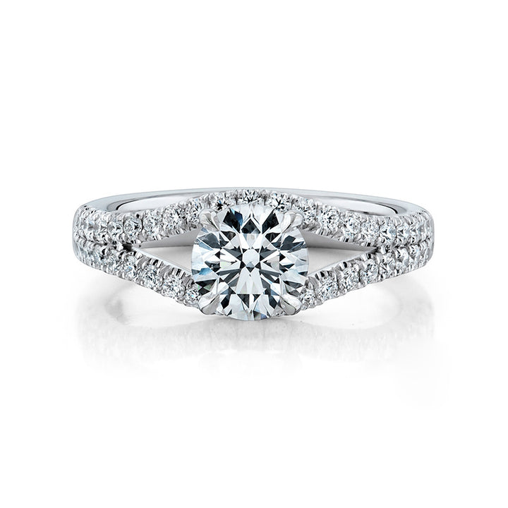 18k White Gold - Diamond Engagement Ring Setting