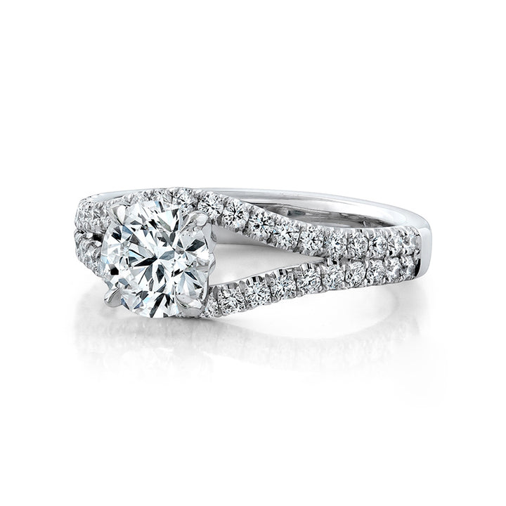 18k White Gold - Diamond Engagement Ring Setting