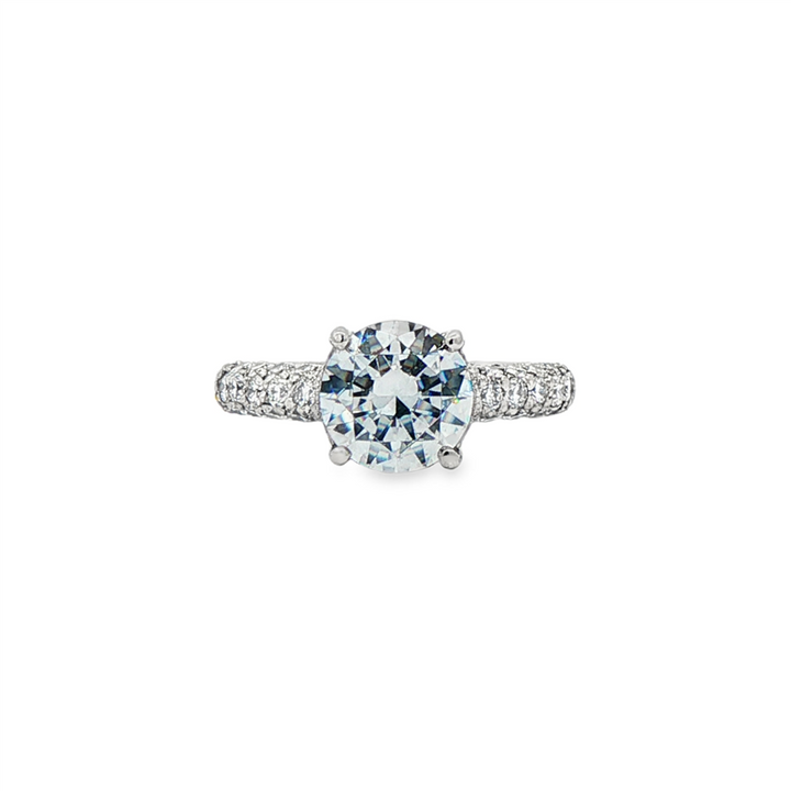 Platinum Diamond Semi-Mount Engagement Ring – 0.40ctw.