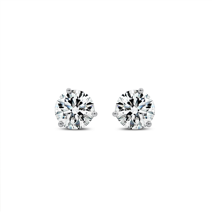 14K White Gold Lab Diamond Stud Earrings – 5.06ctw.