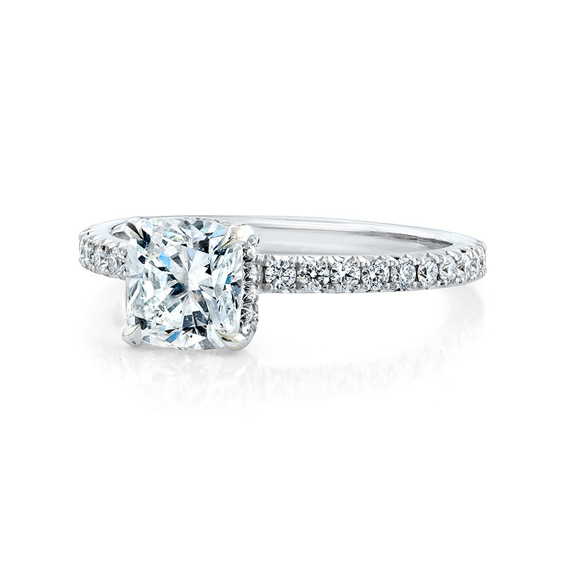 18k White Gold - Diamond Engagement Ring Setting