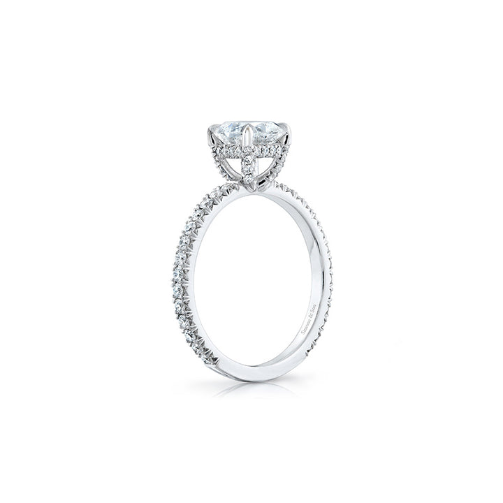 18k White Gold - Diamond Engagement Ring Setting